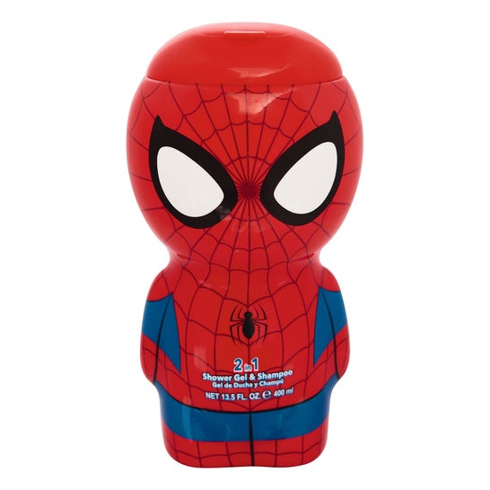 Marvel Spiderman Gel Ducha Cuerpo Cabello 2 D Niños 400 ml