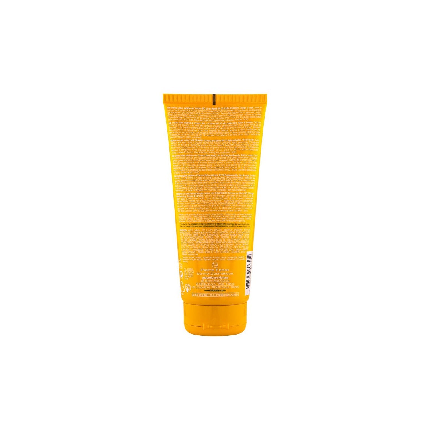 Klorane Gel Crema Solar Sublime SPF30 200ml