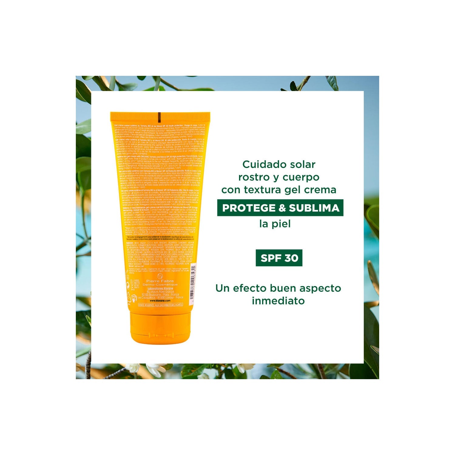Klorane Gel Crema Solar Sublime SPF30 200ml