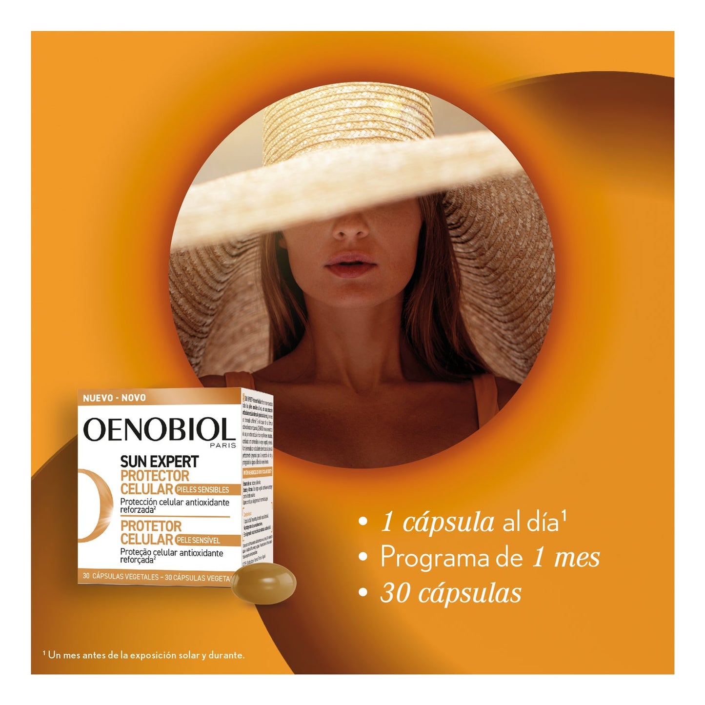 Oenobiol Sun Expert Protector Celular Pieles Sensibles 30caps