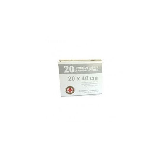 Gran Cruz Gasa Esteril Algodon Compresas 20 U