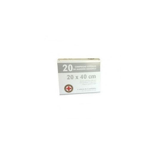 Gran Cruz Gasa Esteril Algodon Compresas 20 U