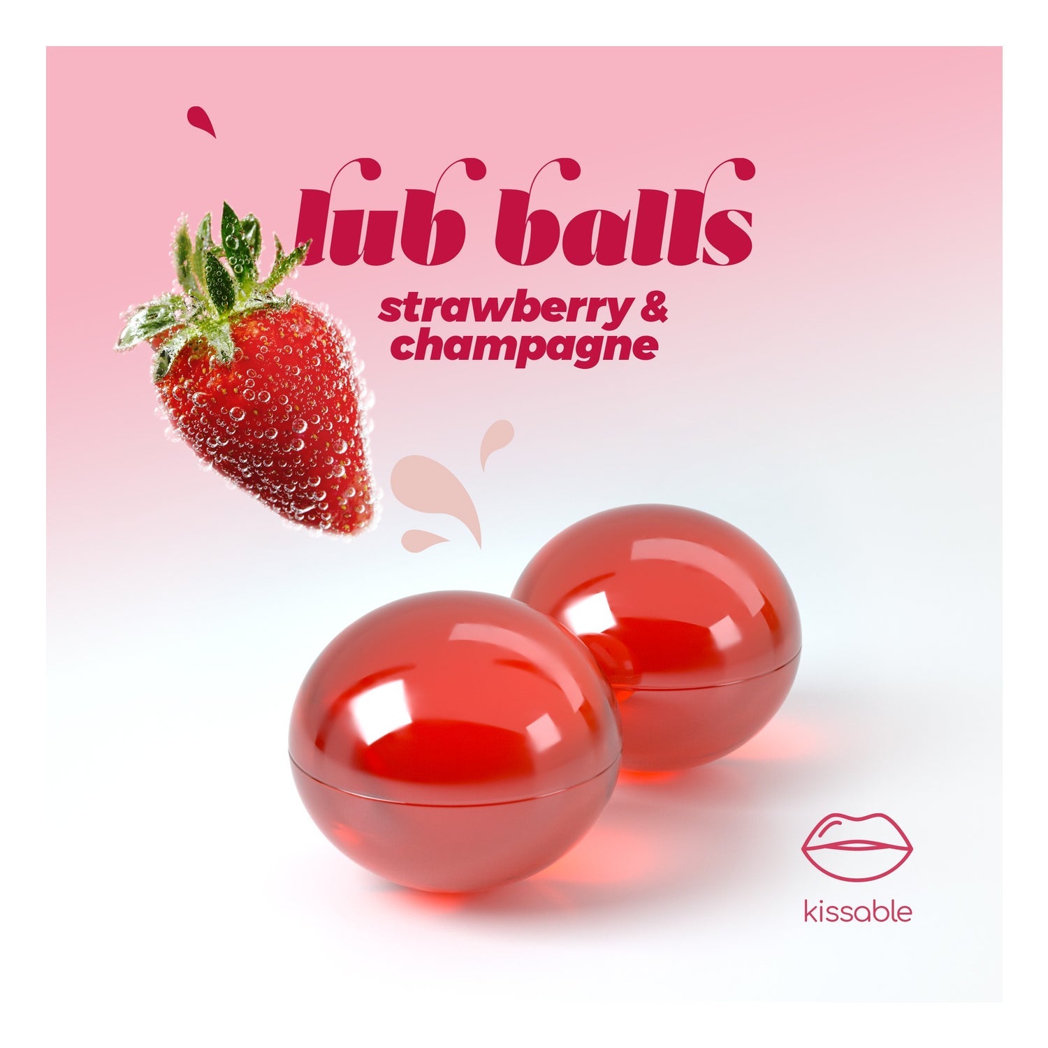 Crushious Set Bolas Lubricantes Fresa & Champán 2x3g