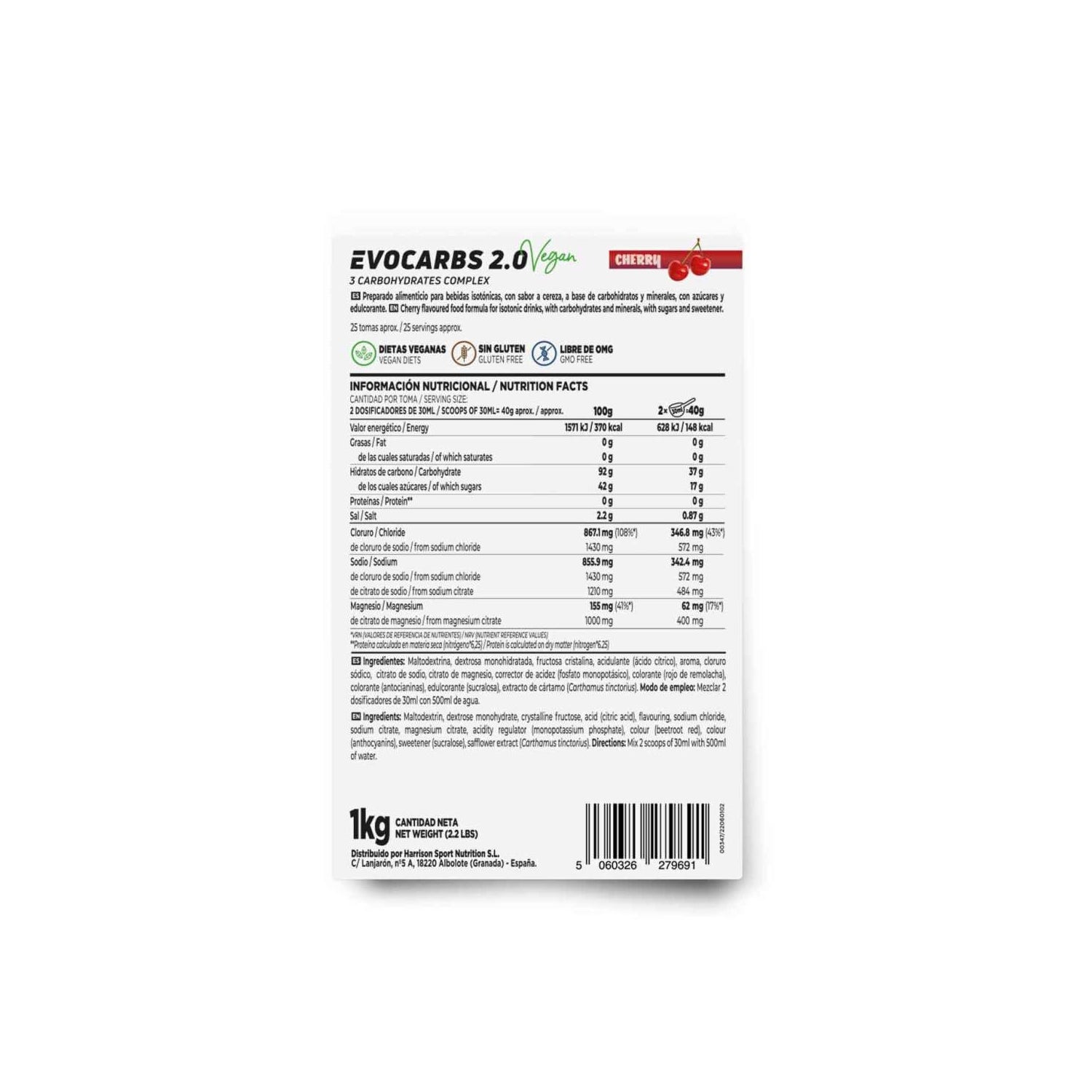 HSN Evocarbs 2.0 Cereza 1kg