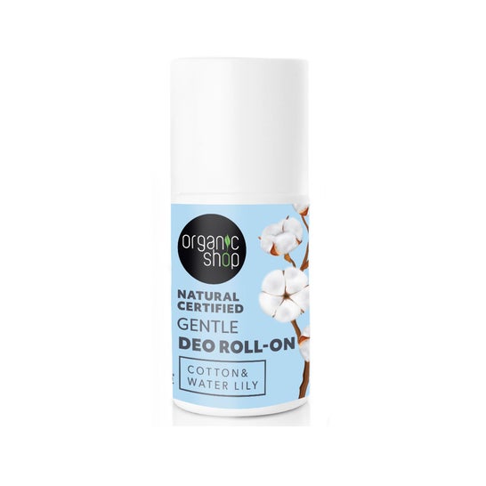 Organic Shop Gentle Deodorant Roll On Cotton Water Lily 50 ml