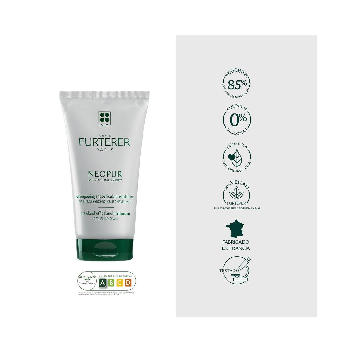 René Furterer Neopur Champú Equilibrante Anticaspa Caspa Seca 150 ml