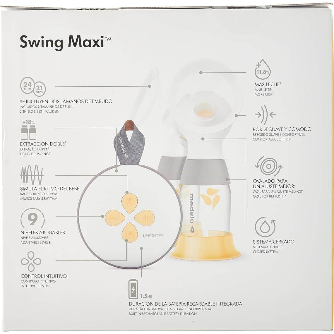 Medela Sacaleches eléctrico doble Swing Maxi 1ud
