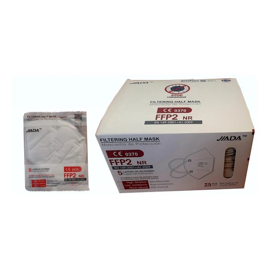 Jiada Mascarilla FFP2 NR Blanca 25uds