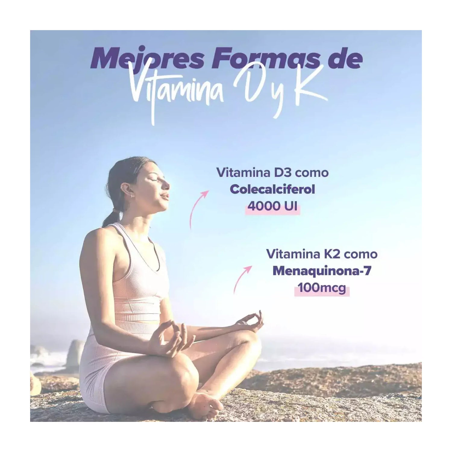 HSN Vitaminas D3 4000UI + K2 100mcg 120vcaps
