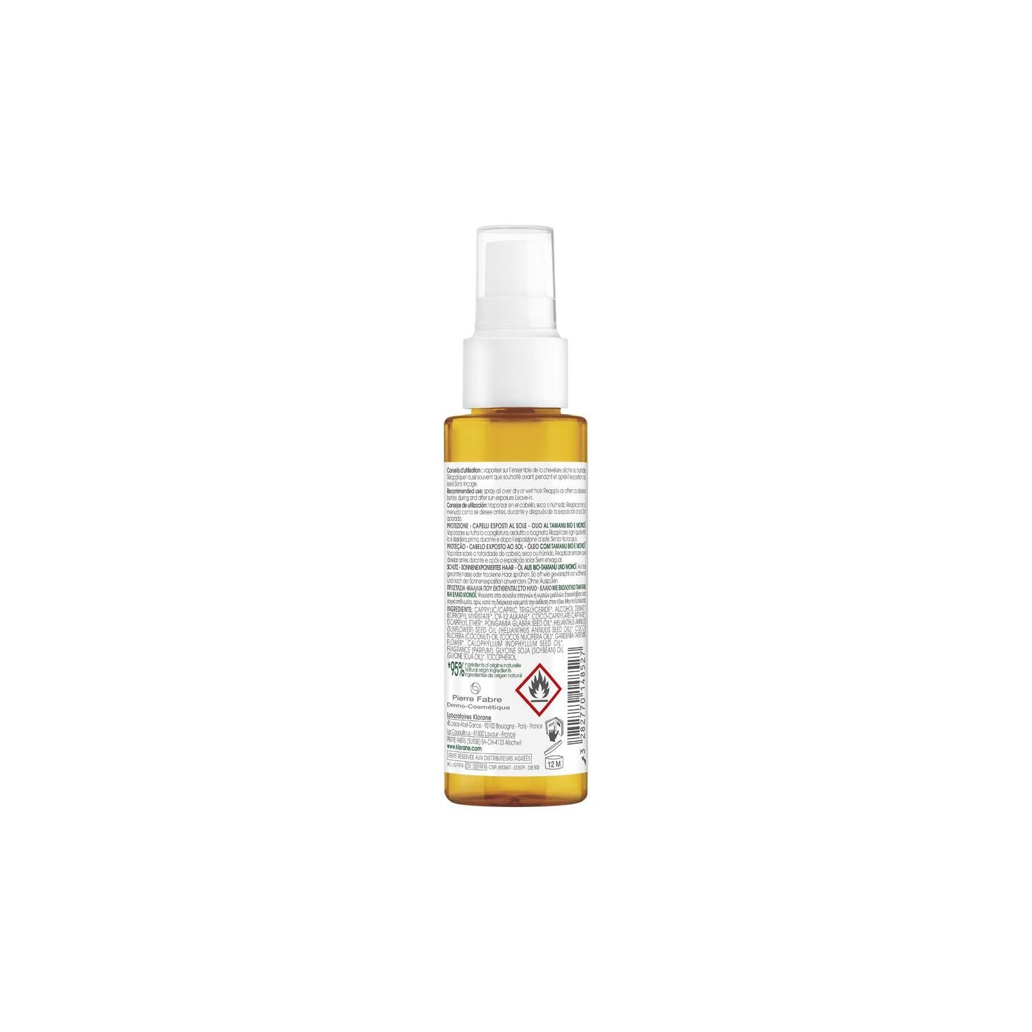 Klorane Aceite Capilar al Tamanu BIO & Monoï 100ml