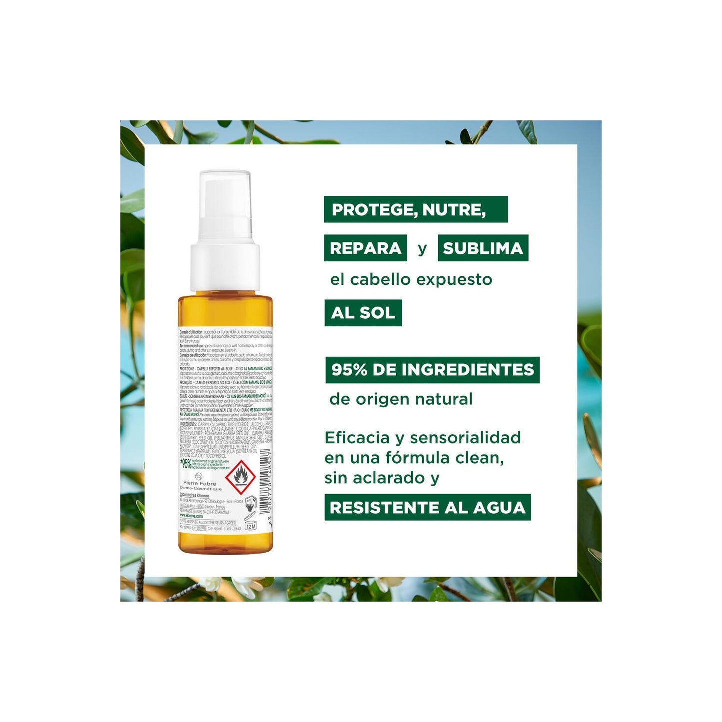 Klorane Aceite Capilar al Tamanu BIO & Monoï 100ml