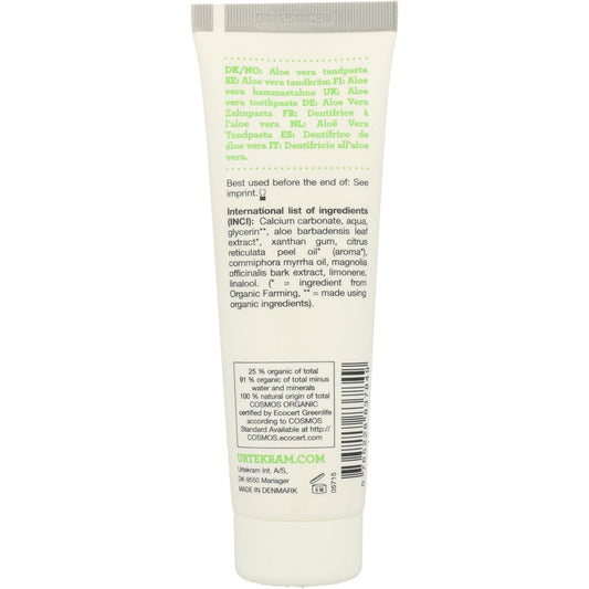 Urtekram Dentífrico de Aloe Vera 75ml