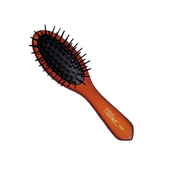 Eurostil Cepillo Goma Fuelle Oval Pequeño Púa Plástico