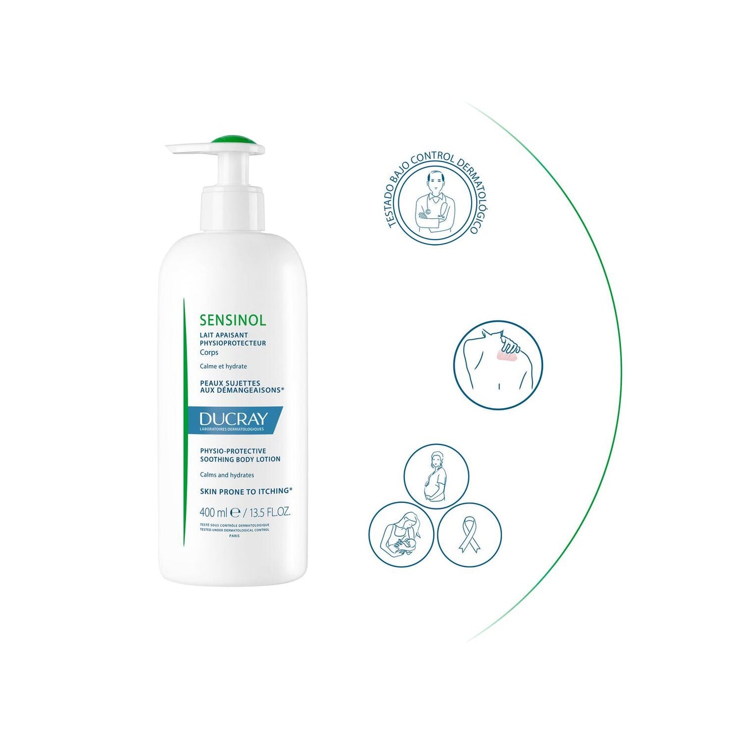 Ducray Sensinol Leche Corporal Calmante Fisioprotectora 400ml