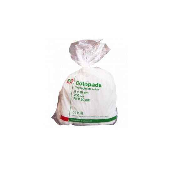 Cotopads Carrés de Coton Rectangulaires 8 X 10 cm 200 uds