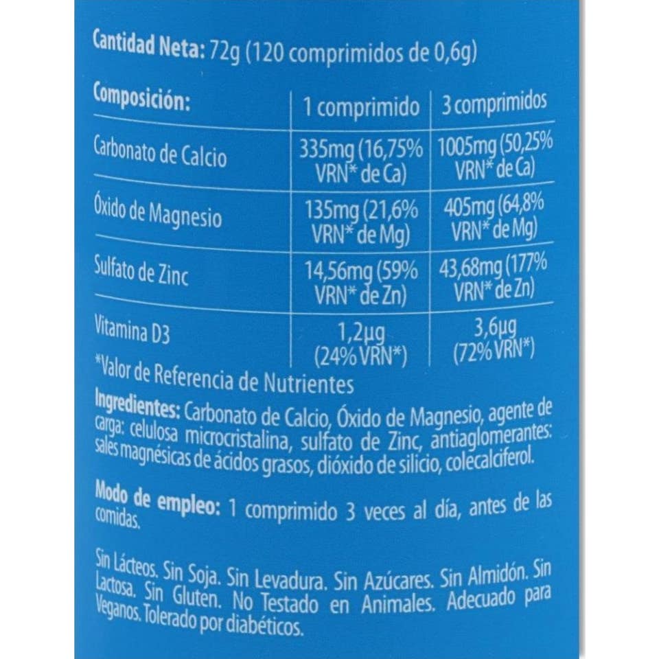 Naturmil Calcio + Magnesio + Zinc + Vitamina D 90 Comprimidos