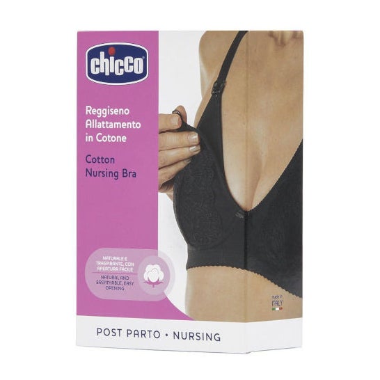 Chicco Sujetador Lactancia Algodón Negro Talla 4C 1ud