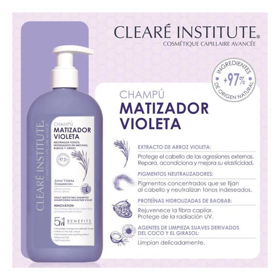 Clearé Institute Champú Matizador Violeta 400 ml