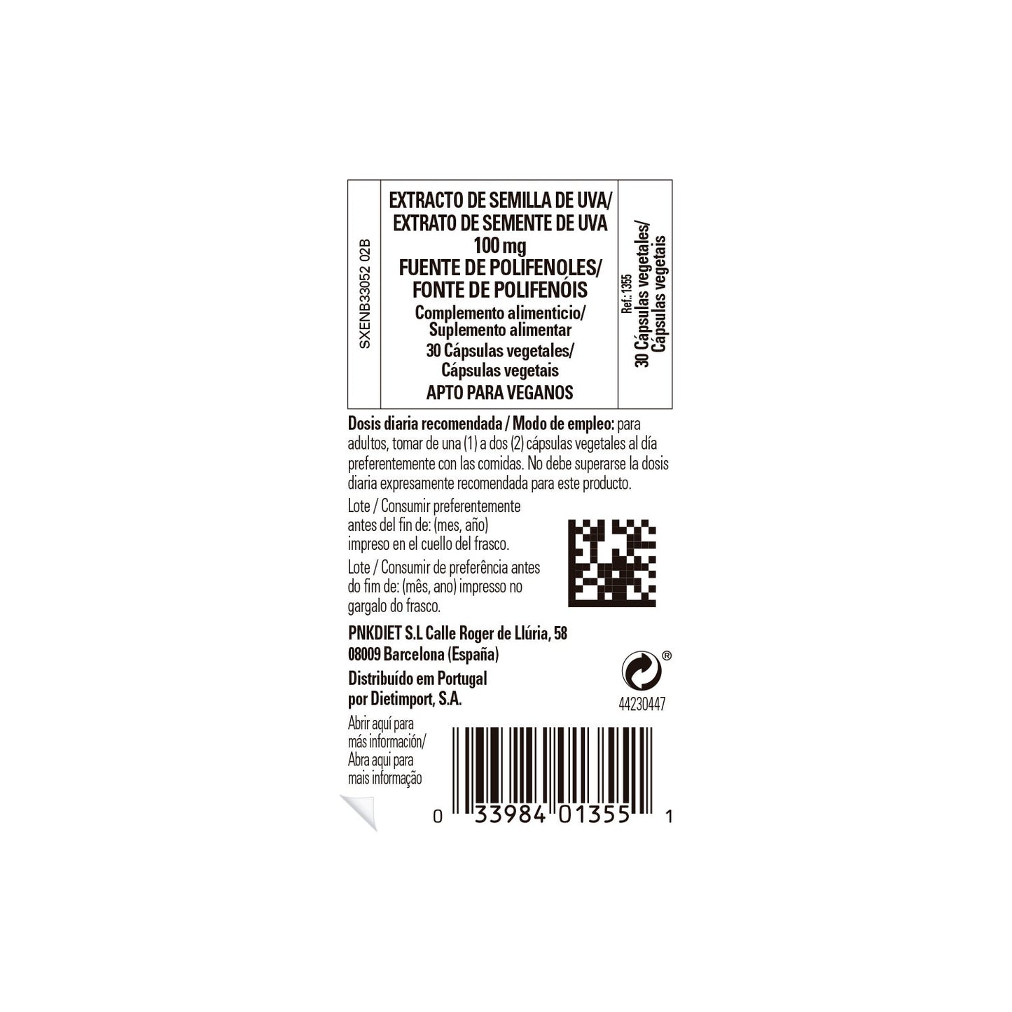 Solgar Uva Extracto de Semilla 100 mg 30vcaps