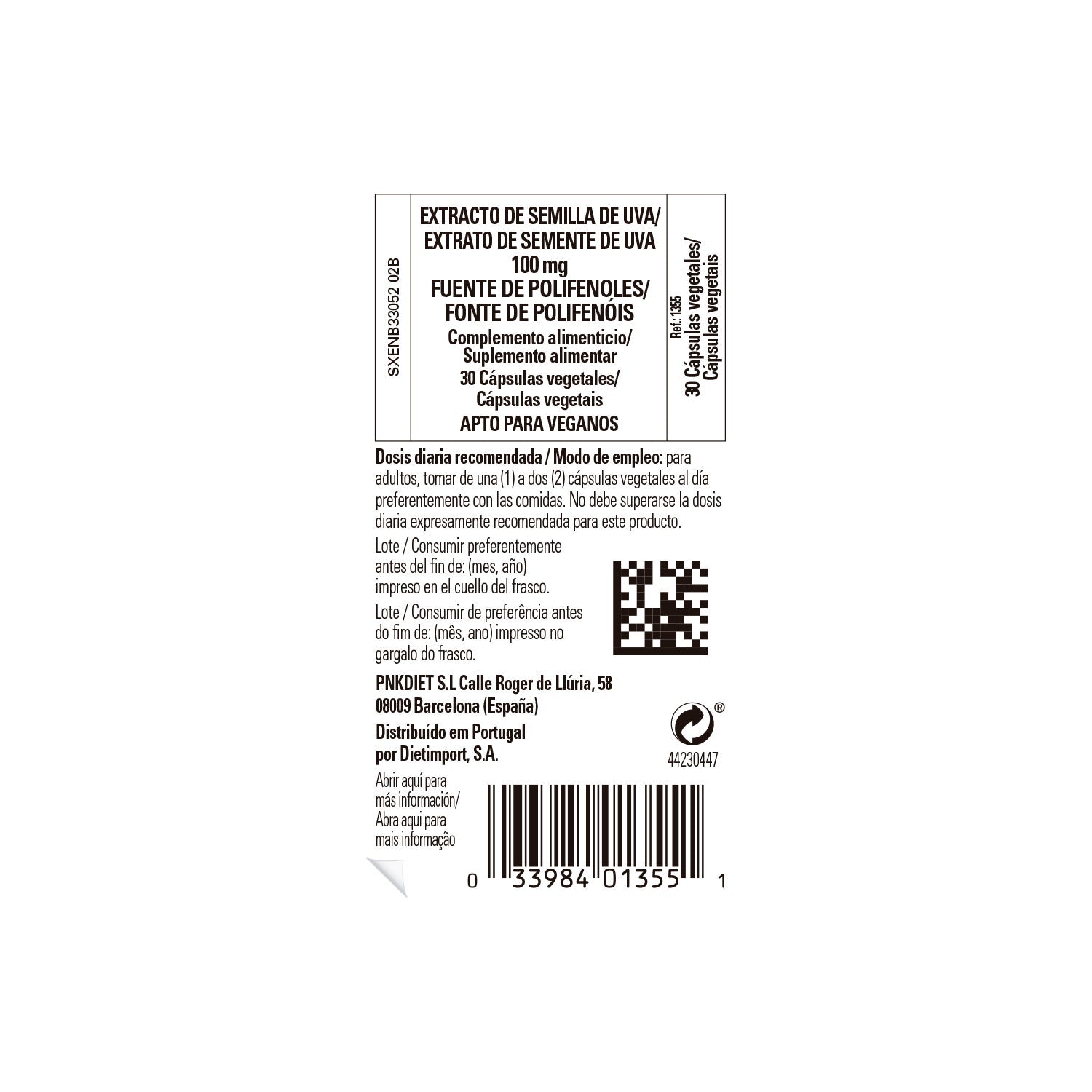 Solgar Uva Extracto de Semilla 100 mg 30vcaps