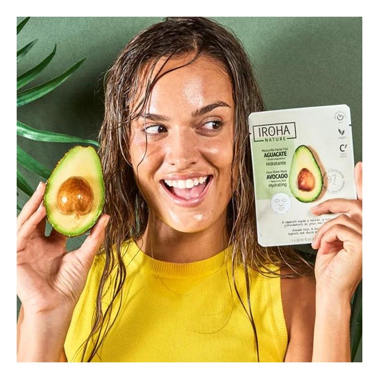 Iroha Nature Mascarilla Facial Tisú Hidratante Aguacate 20 ml