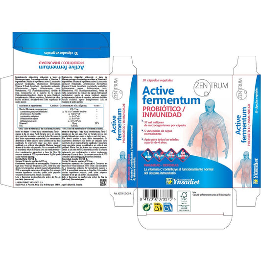 Zentrum Active Fermentum Probiótico Inmunidad 30vcaps