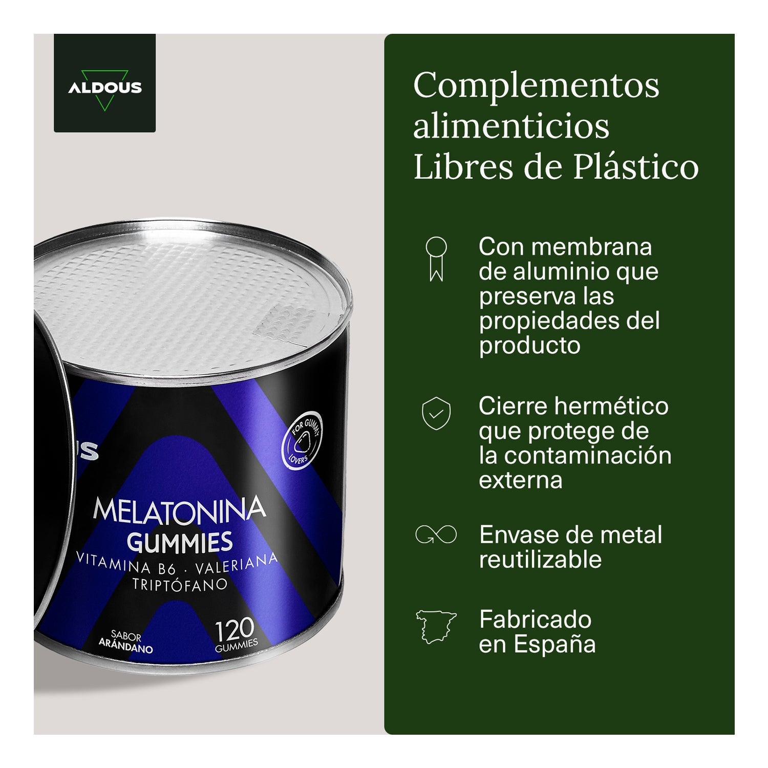 Aldous Melatonina 120 gummies
