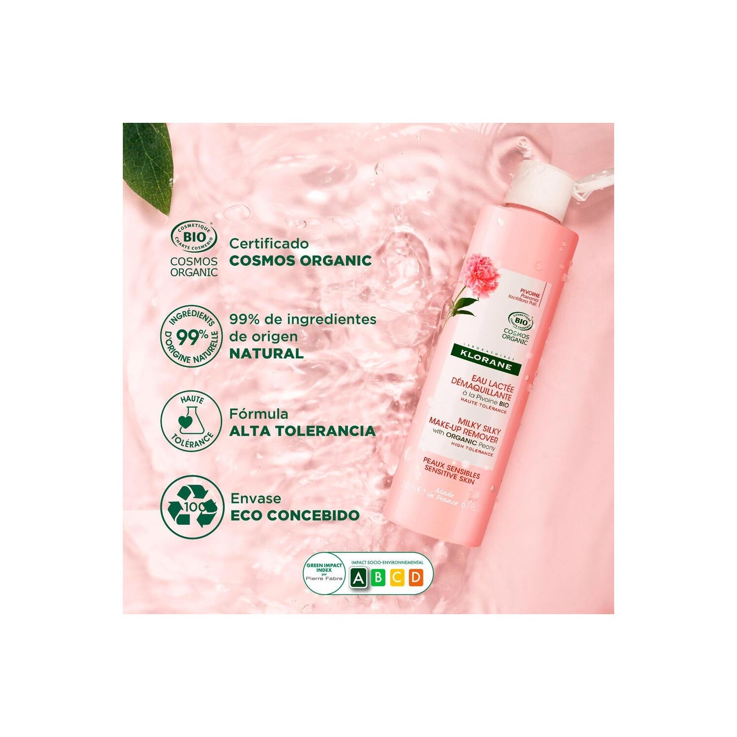Klorane Fluido Micelar Desmaquillante a la Peonía BIO 200ml