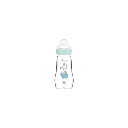 Mam Feel Good Biberon Cristal Azul +2 Meses 260ml