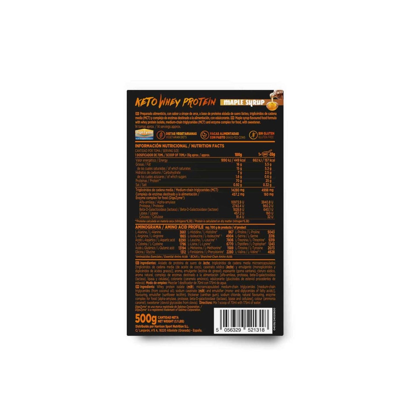 HSN Keto Whey Protein Sirope de Arce 500g