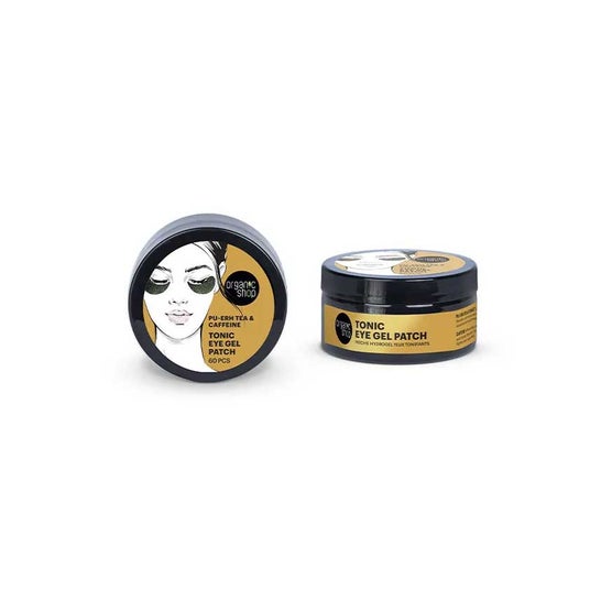 Organic Shop Tonic Eye Gel Patch Pu-Erh Tea Caffeine 60uds