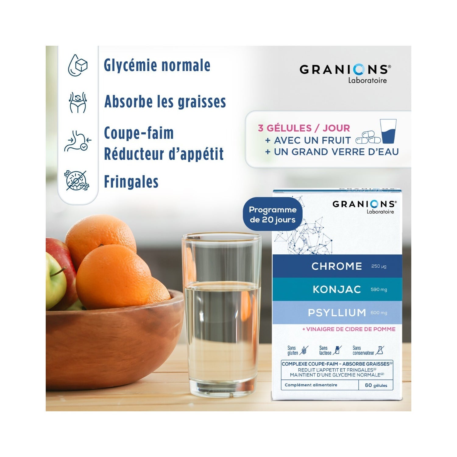 Granions Complejo Inhibidor del Apetito 60caps