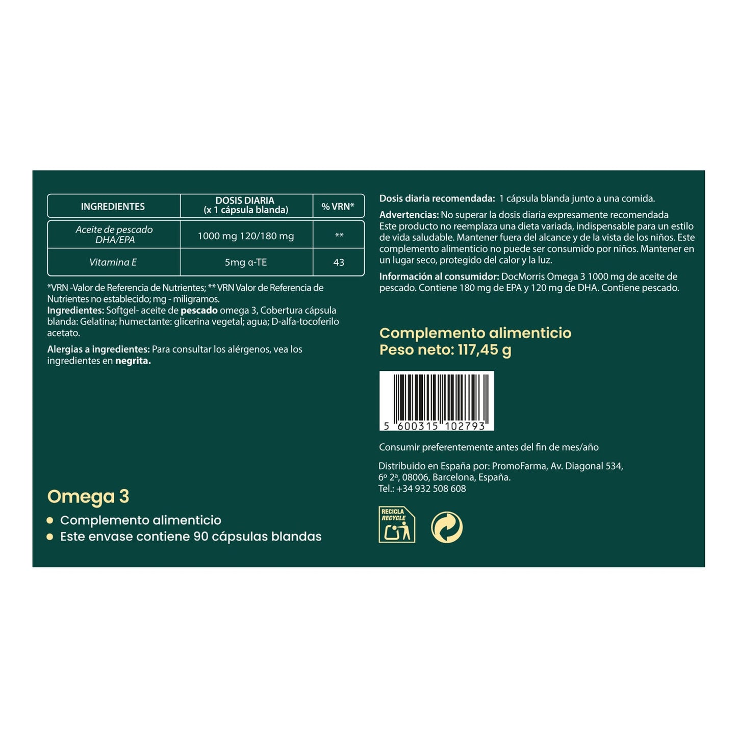 DocMorris Omega 3 1000mg 90Caps