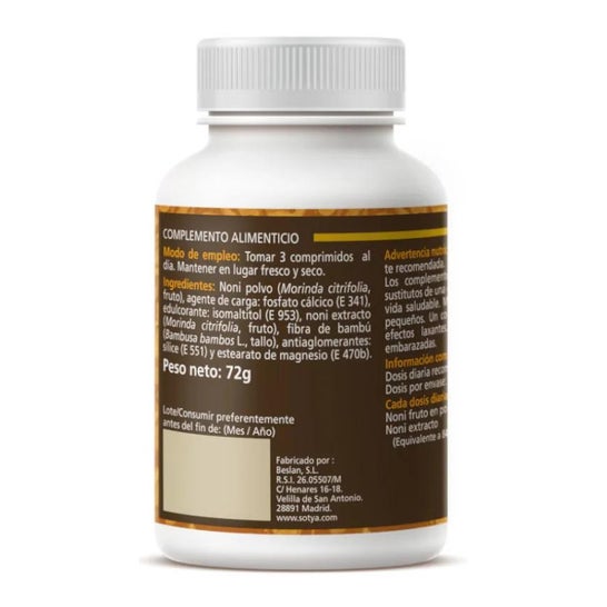 Noni 600 Mg Sotya 120 Comprimidos