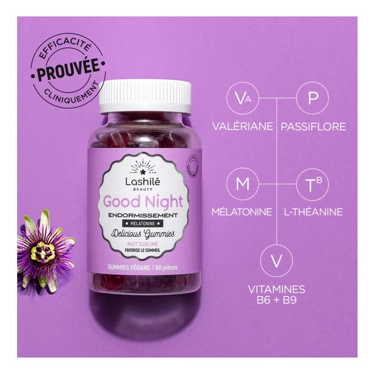 Lashilé Good Night sin Azúcar 60 gummies