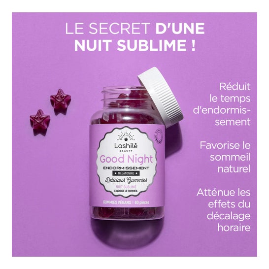 Lashilé Good Night sin Azúcar 60 gummies