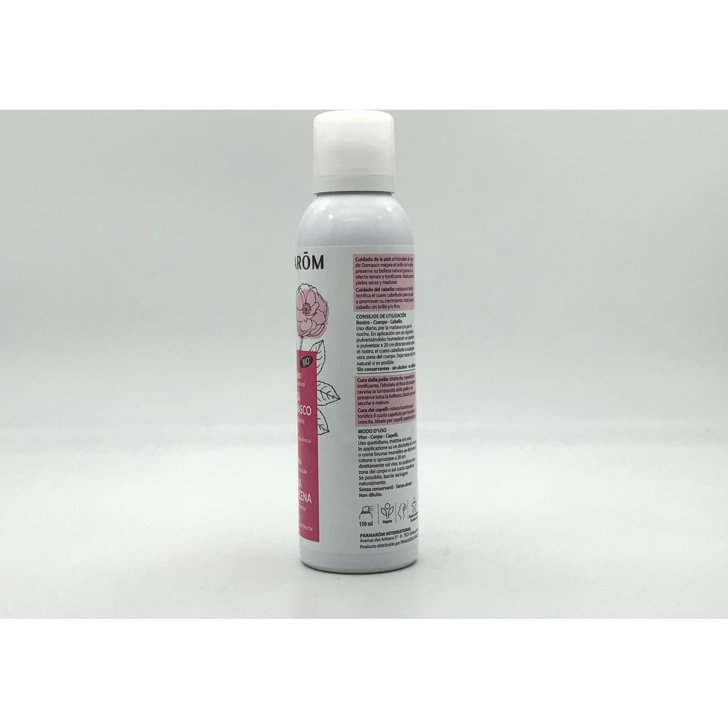 Pranarôm Hidrolato Rosa de Damasco BIO Spray 150ml