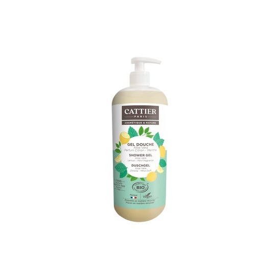 Cattier Gel de Ducha Sin Sulfatos Menta Limón Bio 1L
