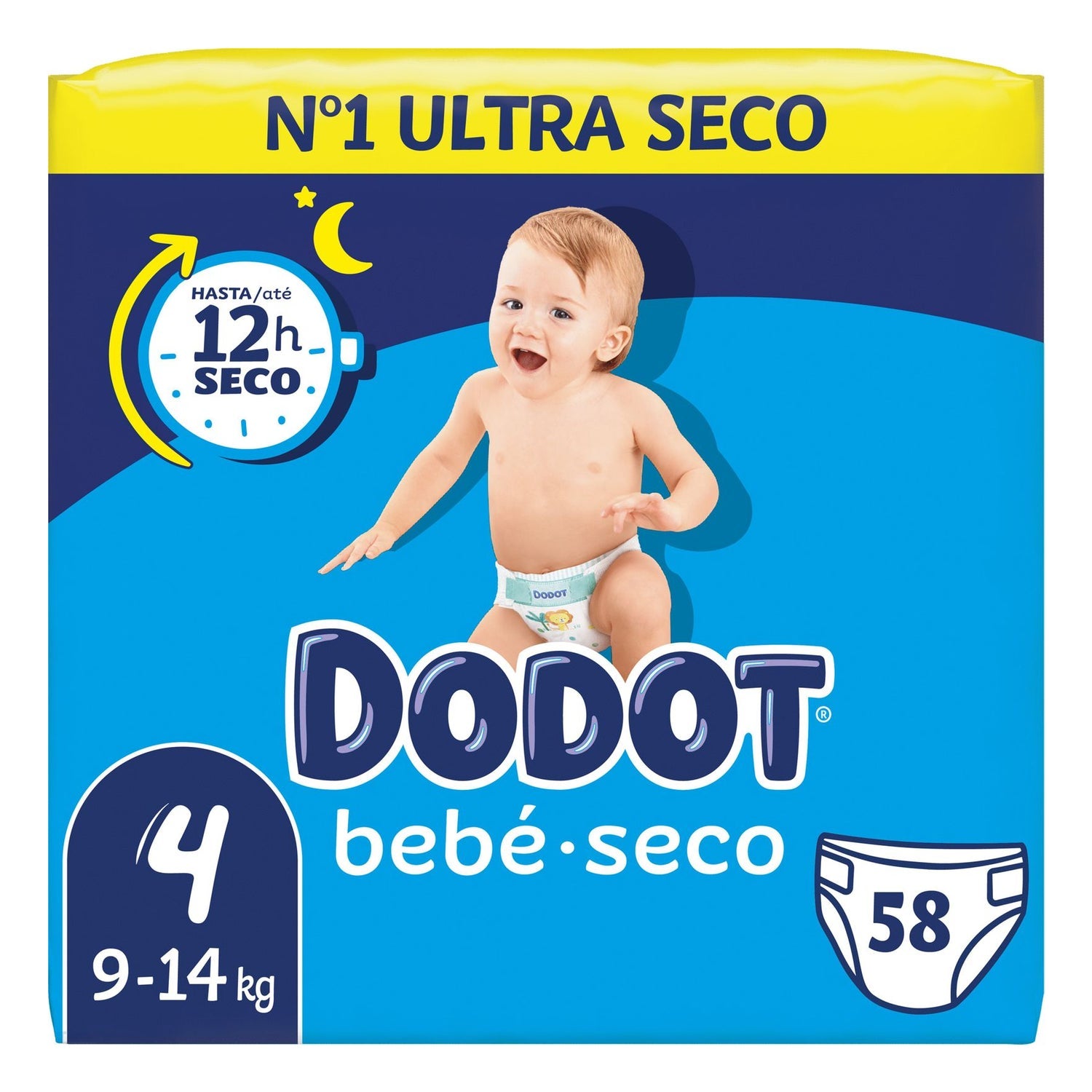 Dodot Bebé Seco T4 9-14kgs 58uds