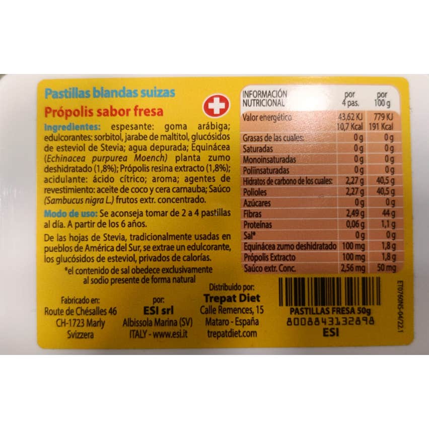 Propolaid Pastillas Blandas Suizas Fresa 50g