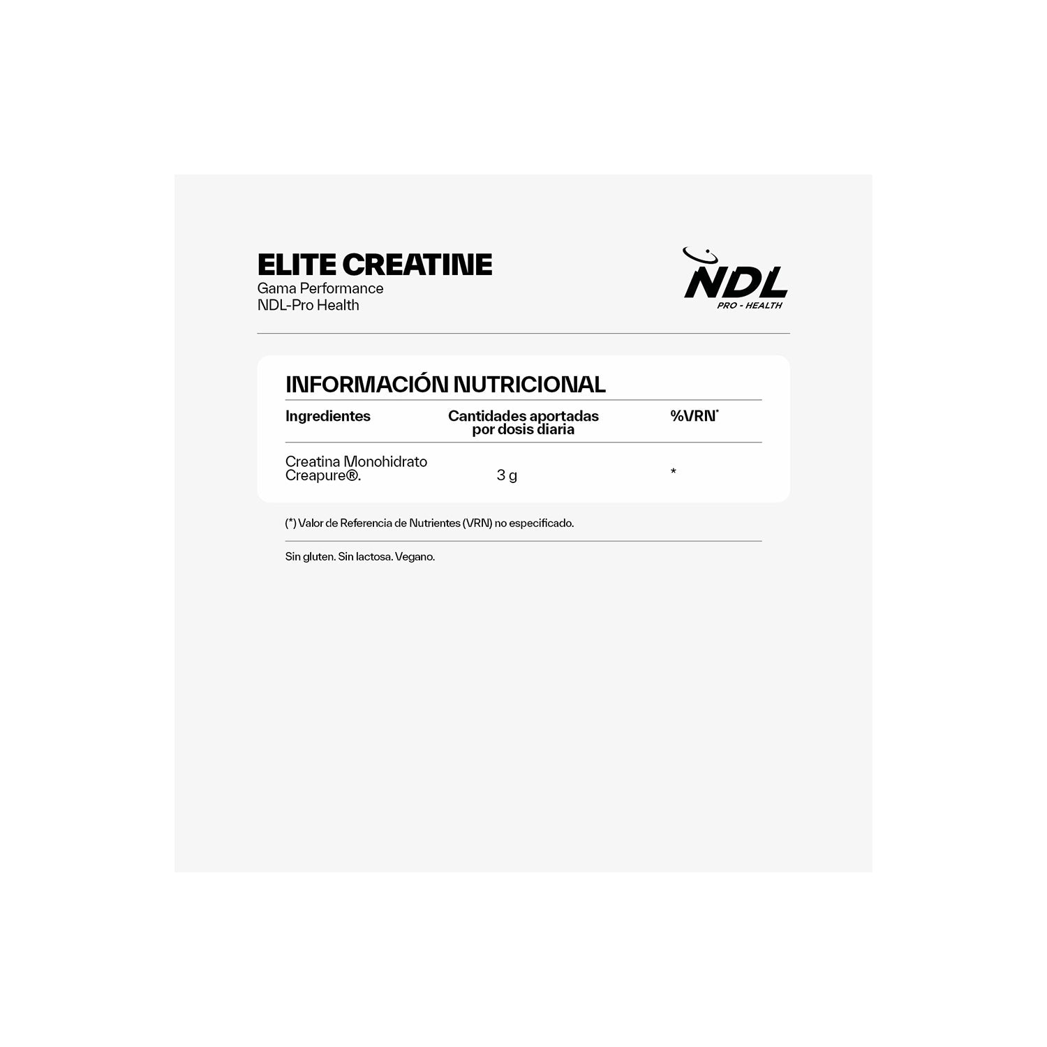 NDL Pro-Health Elite Creatine Creapure 300g