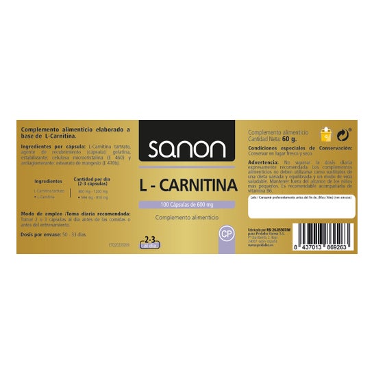 Sanon L-Carnitina 100caps