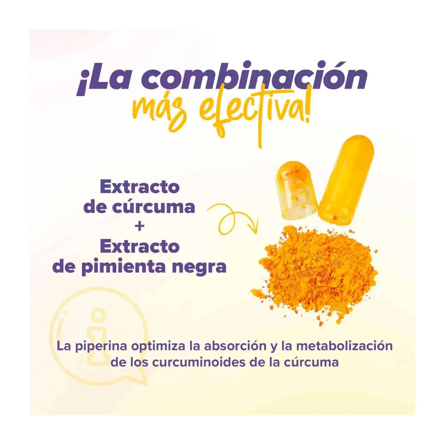 HSN Extracto de Cúrcuma 50:1 650mg + Bioperine® 120vcaps