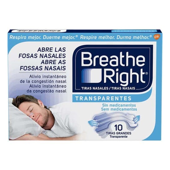 Breathe Right Transparentes Talla Grande 10uds