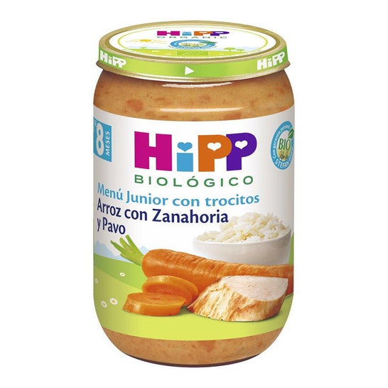 Hipp Tarrito de Arroz con Zanahoria y Pavo Bio 220g