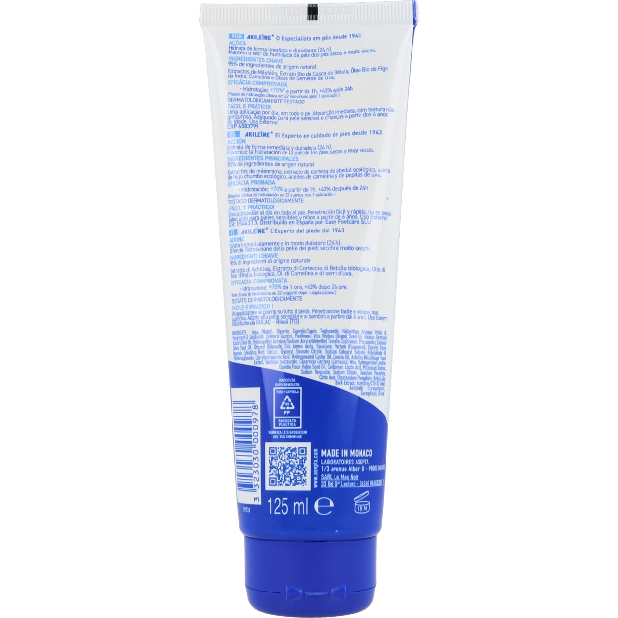 Akileine Balsamo Hidradefensa Pies Secos 125ml