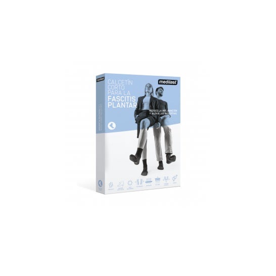 Medilast Calcetin Corto Fascitis Negro T-M