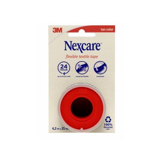 Nexcare Esparadrapo Tela Flexible Tan Color 4,2 mx2,5 mm