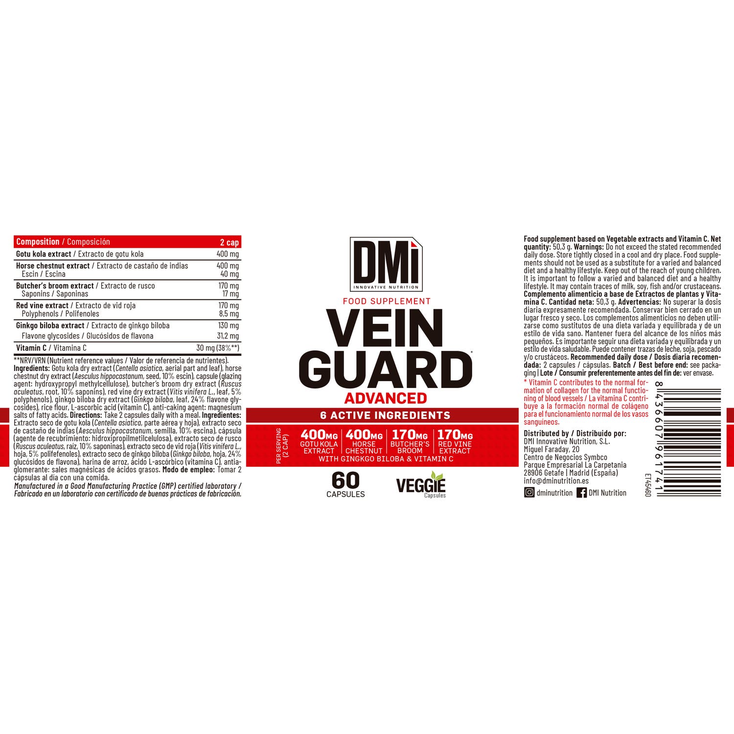 DMI Nutrition Vein Guard Advanced 60caps