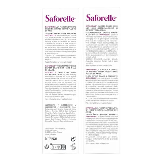 Saforelle Cuidado Limpiador Suave 500ml